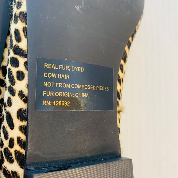 Steve Madden Loafer Flats Womens 8.5 Leopard Print Calf Hair Tassels Slip On - Picture 10 of 12